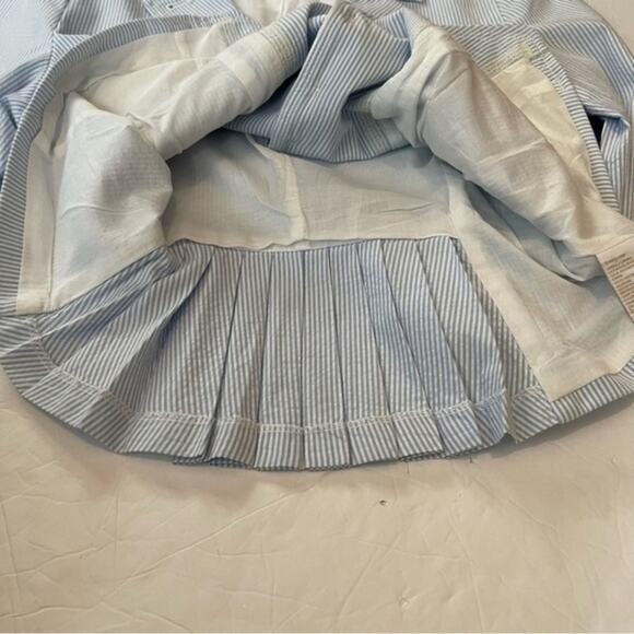 Tommy Hilfiger Blue White Pinstripe Cotton Prep Academia Blazer NWOT Size L - Picture 8 of 12